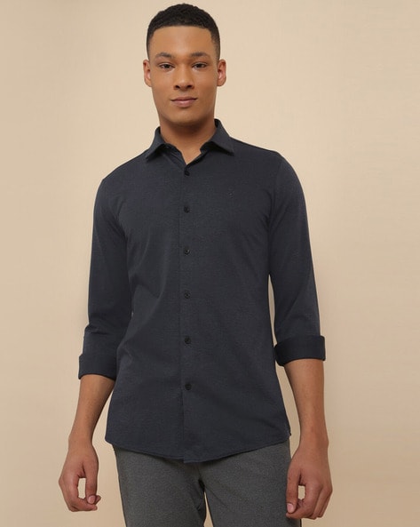 Buy Allen Solly Men Slim fit Formal Shirt - Black Online at Low