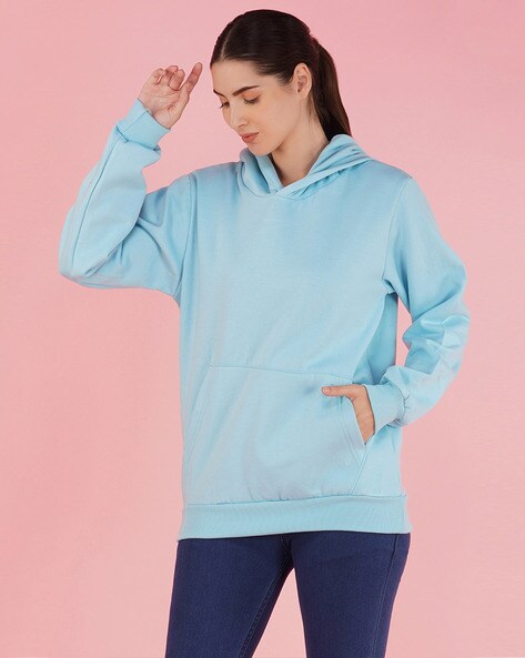 Baby Blue Oversized Fit Sweat Hoodie