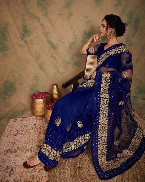 Royal Blue Sarees Online | Taneira - A Tata Product