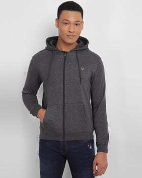 allen solly Men Zip-Front Regular Fit Hoodie-picture-14