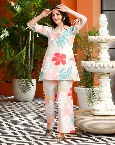 Buy CREAM Co-ord Sets for Women by ASHIYA FAB Online