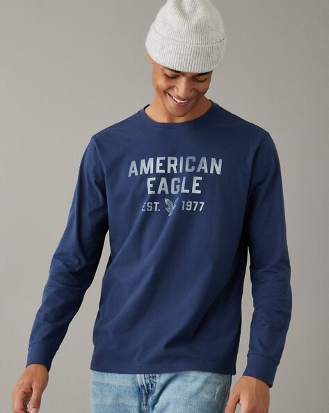 Buy Navy Blue Tshirts for Men by AMERICAN EAGLE Online Ajio