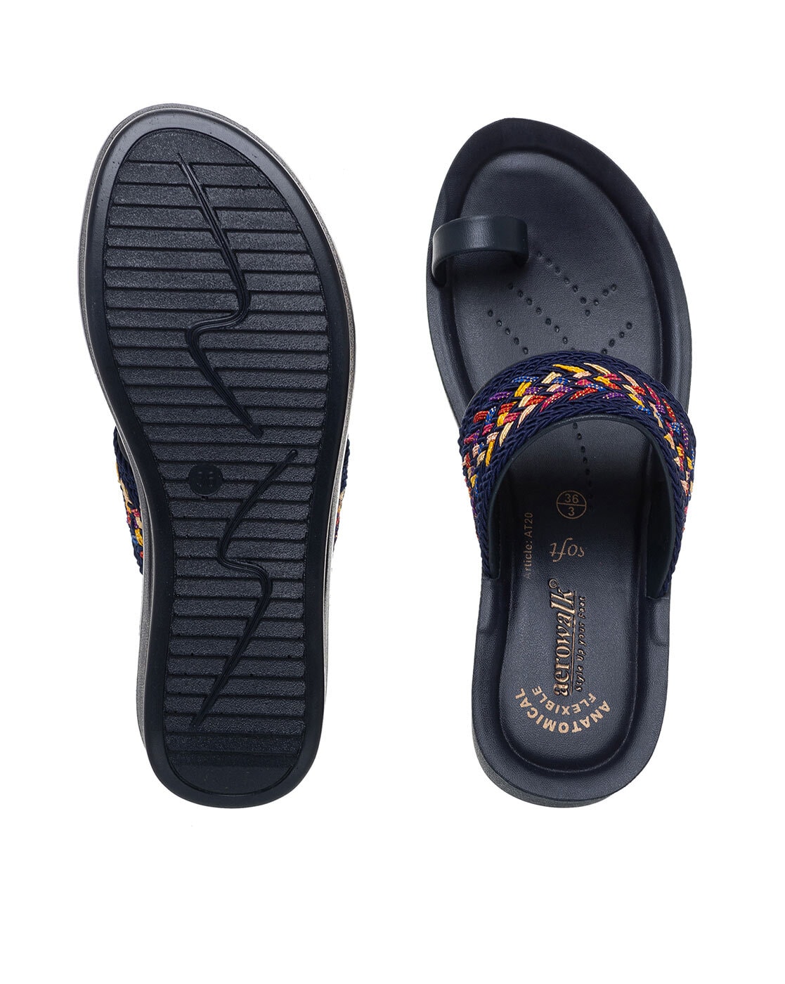 Fancy Aerowalk Ladies Floral PU Slippers at Rs 170/pair in Indore | ID:  2850625524755