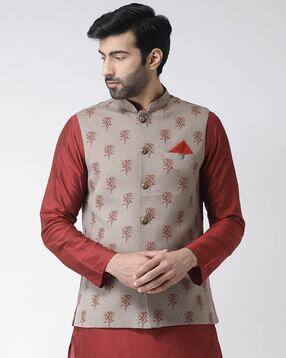 kisah Men Sleeveless Regular Fit Nehru Jacket-picture-18