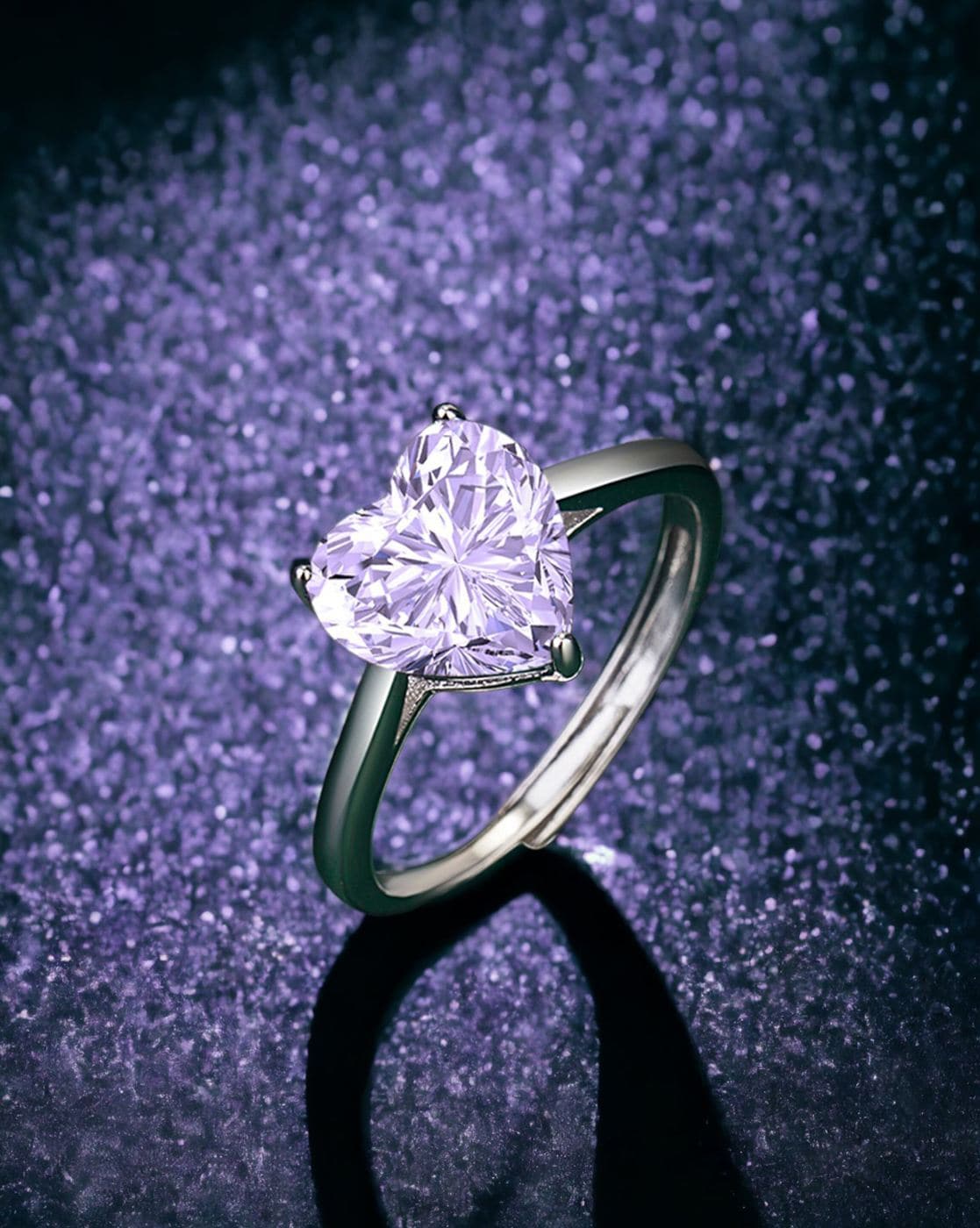 Purple Sapphire Alexandrite Color Engagement Ring Filigree Milgrain Round  Cut 3ct 3.5ct 9mm Bridal Wedding Anniversary ring-Ready to ship