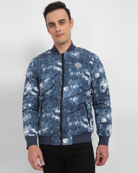 Buy Allen Solly Men Navy Blue Solid Padded Jacket - Jackets for Men  10646184 | Myntra