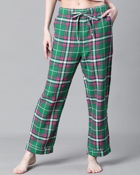 Women Checked Relaxed Fit Pyjamas