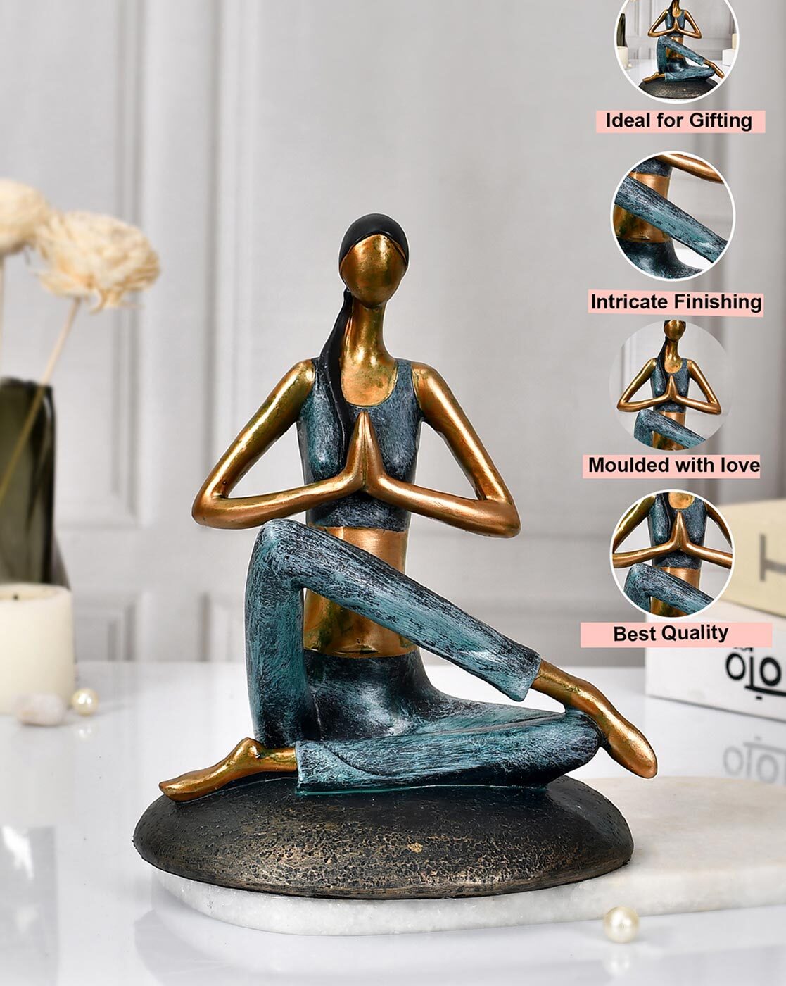 Buy Gold-Toned Showpieces & Figurines for Home & Kitchen by Tayhaa