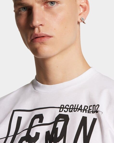 Buy Dsquared2 Icon Stamps Cool Cotton Regular Fit T-Shirt