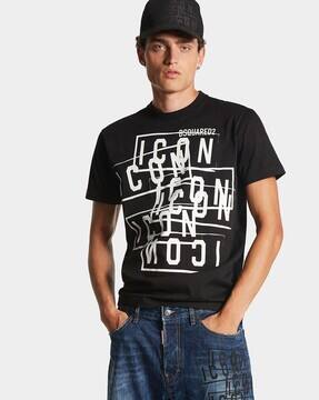 Buy Dsquared2 Icon Stamps Cool Cotton Regular Fit T-Shirt