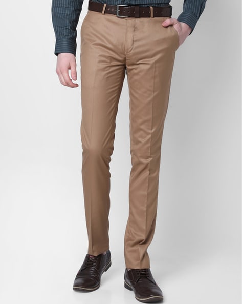 Buy Mens Stylish Slim Fit Formal Trouser for Men (28, Camel) at Amazon.in