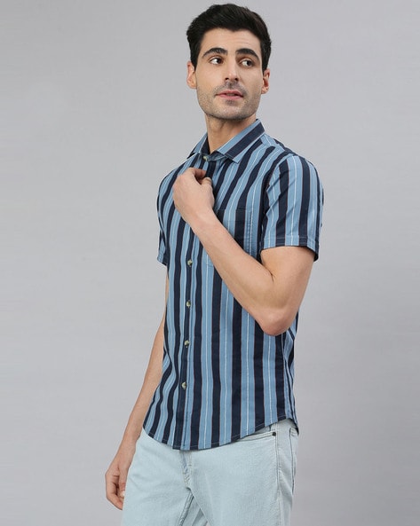 Buy Blue Shirts for Men by Mr Button Online