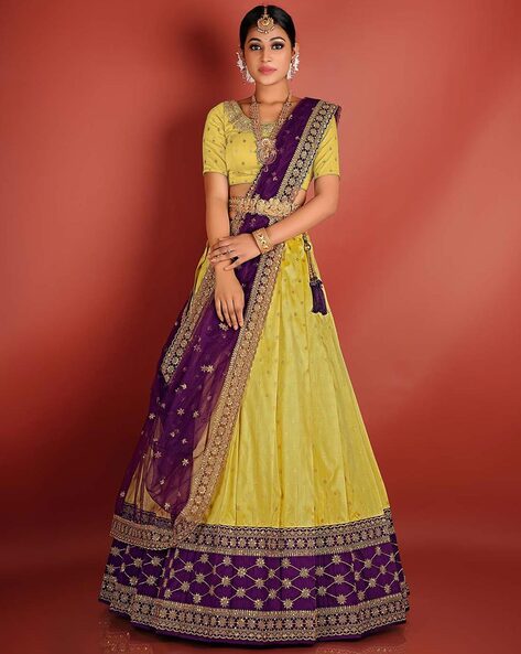 Anaya Designer Studio Lehenga Pattu Half Saree Design