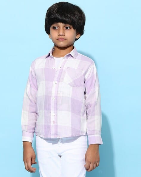 TALES & STORIES Boys Checked Regular Fit Shirt