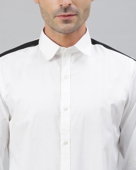 white shirt button