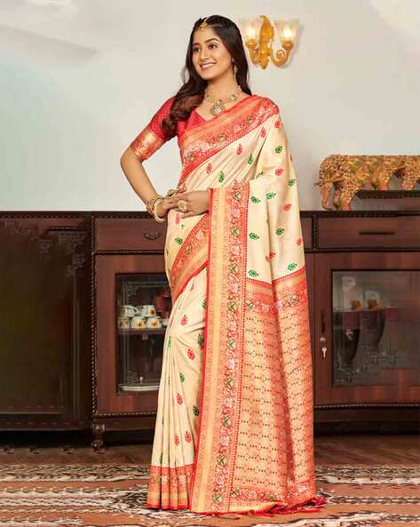 Cream Color Saree