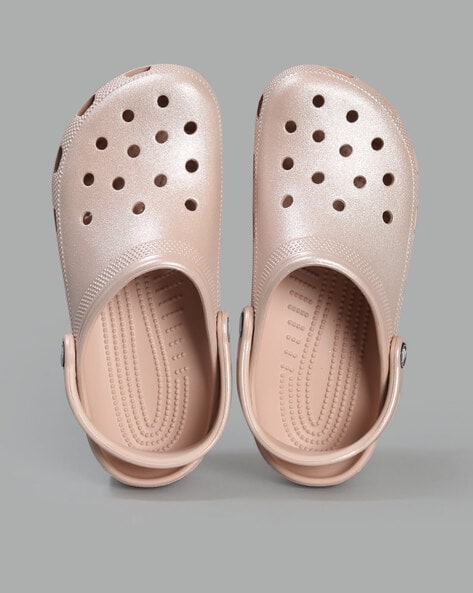 Rose gold metallic discount crocs