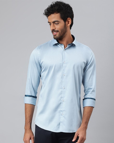 Buy Blue Shirts for Men by Mr Button Online