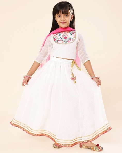Buy White Ethnic Wear Sets for Girls by A.T.U.N All Things Uber