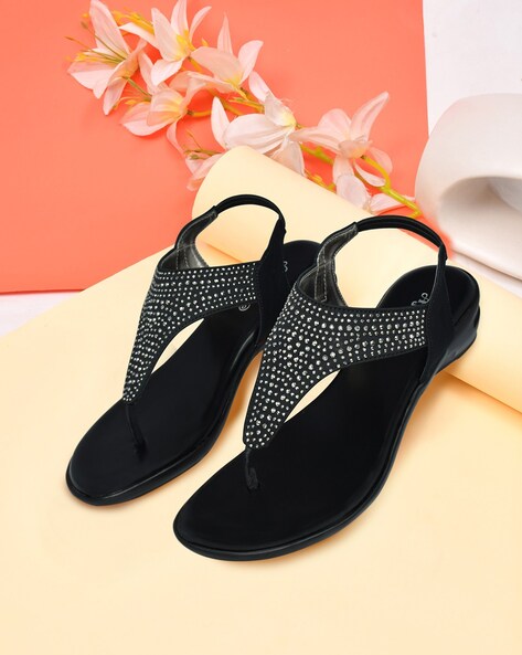 Velvet clearance sandals flat