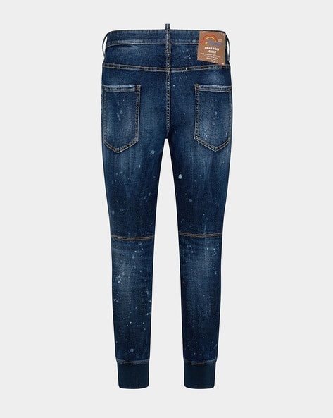 Buy Dsquared2 Track Denim Slim Fit Heavy Wa Online | Ajio.com