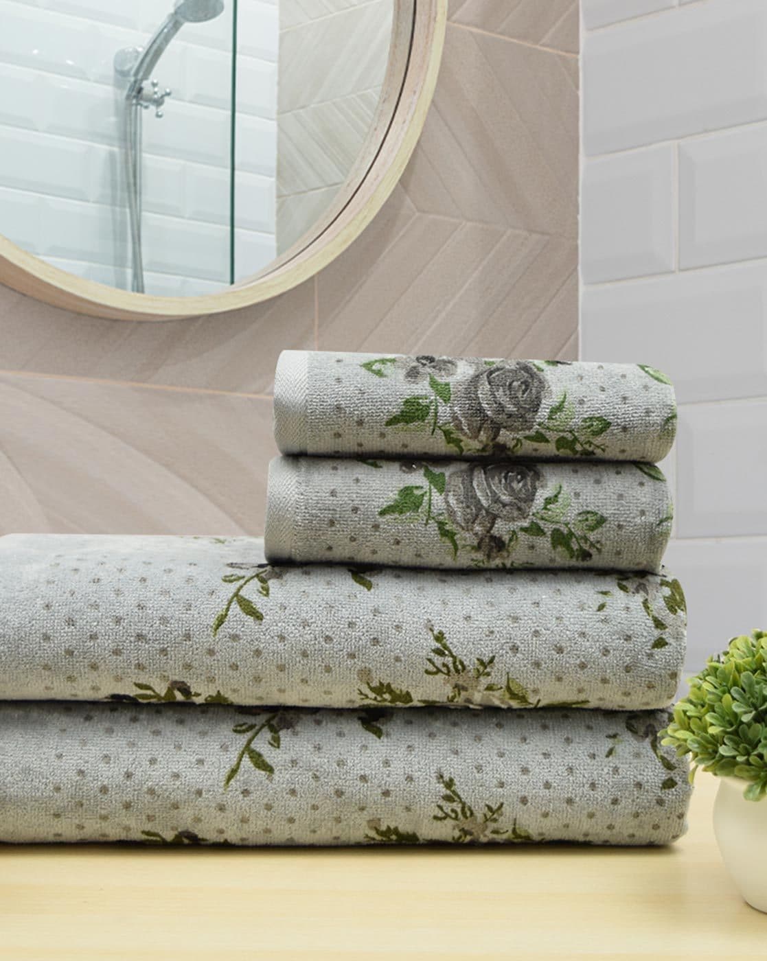 Floral bath shop towels