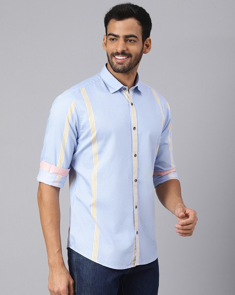 Buy Blue Shirts for Men by Mr Button Online