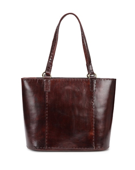 fabindia leather tote bag