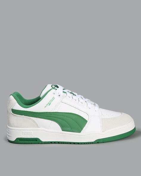 Puma green white sneakers best sale