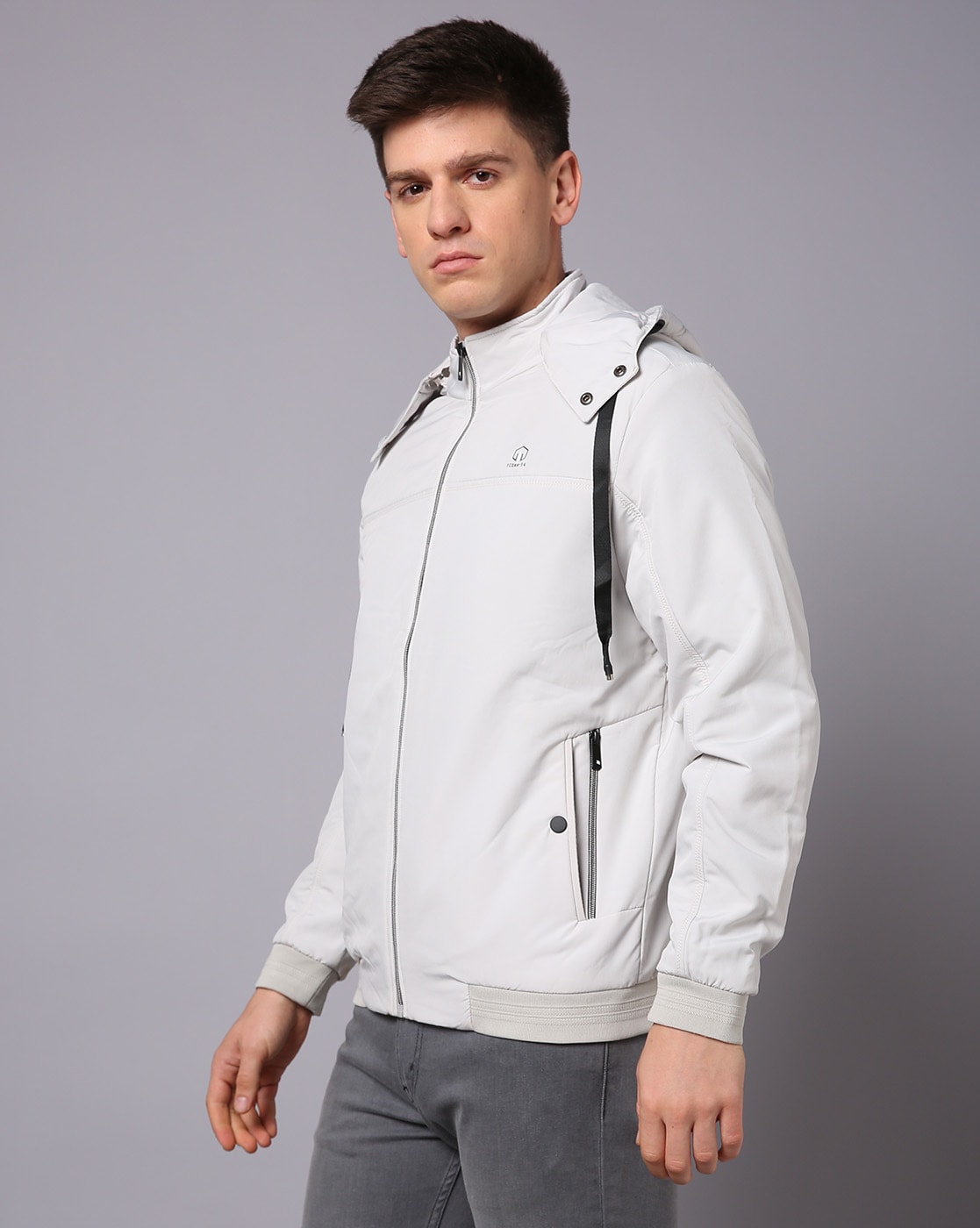 Buy Zip-Front Hooded Jacket Online at Best Prices in India - JioMart.