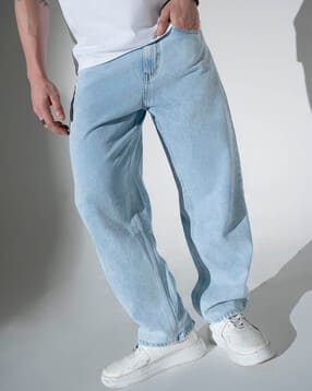 hubberholme Men Lightly Washed Straight Fit Jeans-picture-35