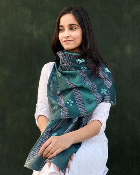 Women Printed Cotton Scarf Price in India