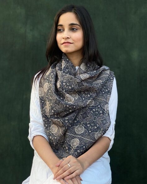 Women Printed Cotton Scarf Price in India