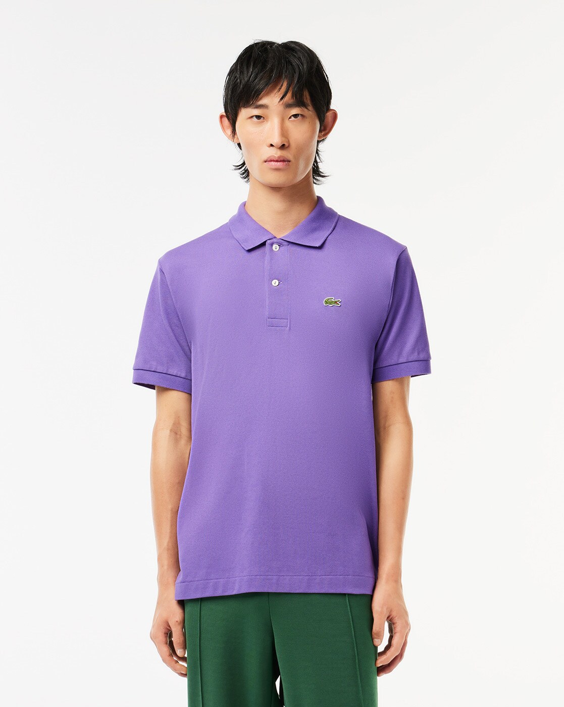 lacoste polo shirt purple