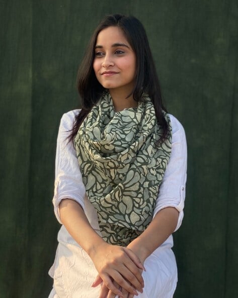 Buy Olive Green Stoles & Scarves for Women by BUTA BUTI Online