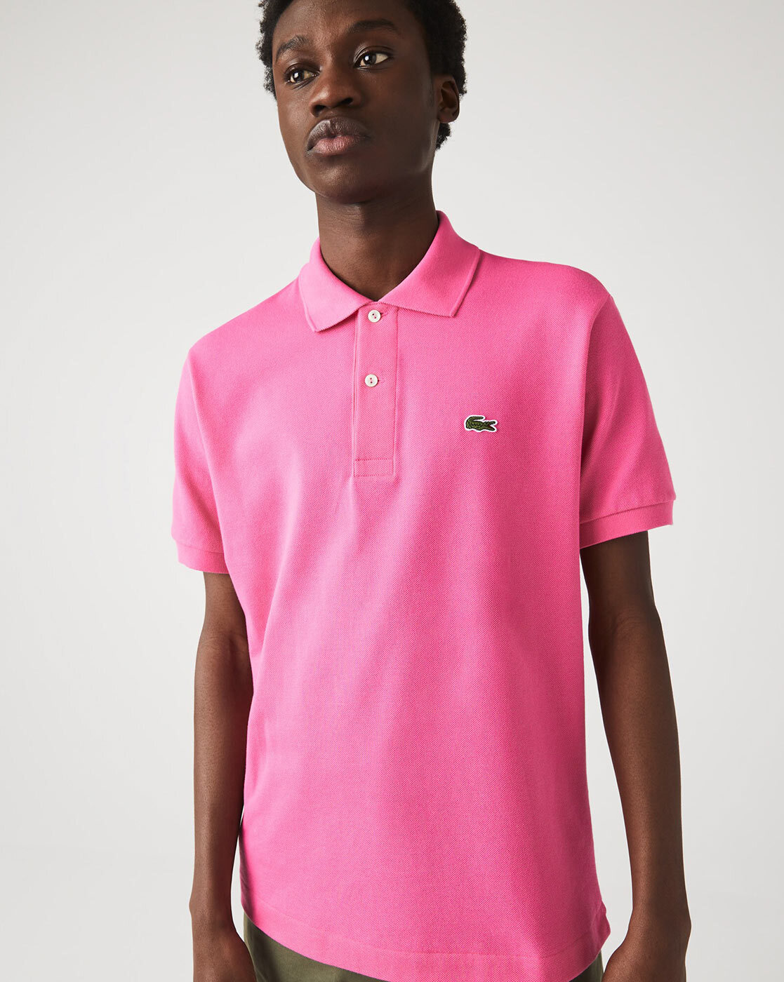 lacoste pink polo mens