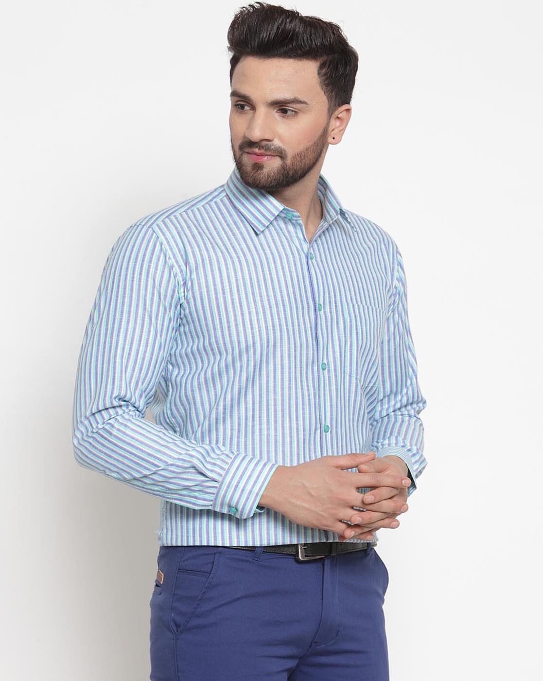 Buy Blue Shirts for Men by ENGLISH NAVY Online