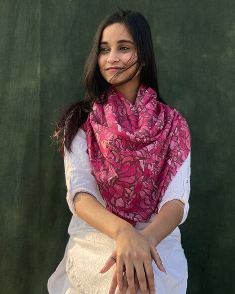 Women Printed Cotton Scarf Price in India