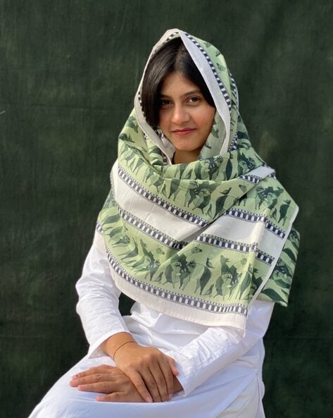 Women Printed Cotton Scarf Price in India