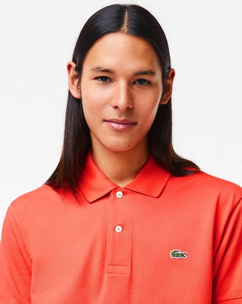 Short lacoste orange hot sale