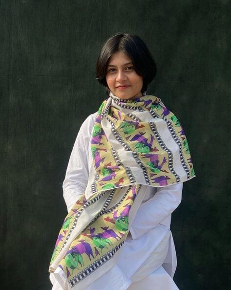 Women Printed Cotton Scarf Price in India