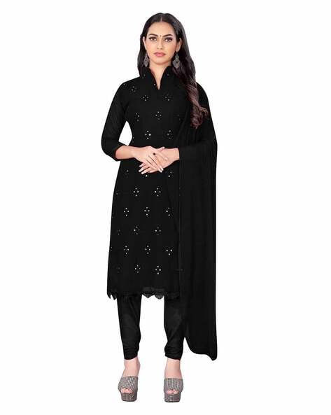 Women Embellished Unstitched Dress Material Price in India