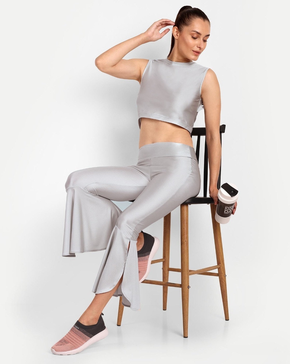 Buy Grey Leggings for Women by Pandorna Online