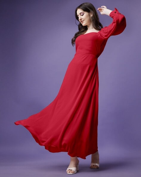 Buy IN TASSEL DETAIL RED SEQUINNED BODYCON DRESS for Women Online in India