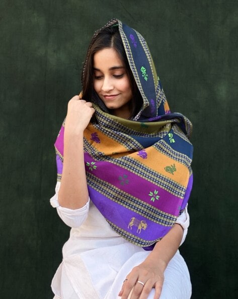 Women Printed Cotton Scarf Price in India