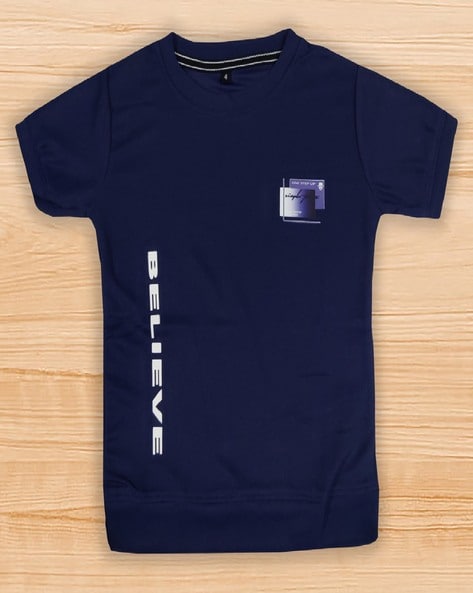 Buy Navy Blue Tshirts for Boys by FEBVIBE Online