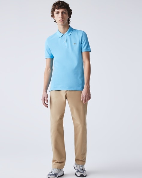 Khaki lacoste t sale shirt