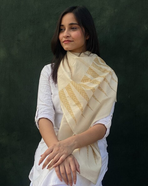 Women Printed Cotton Scarf Price in India