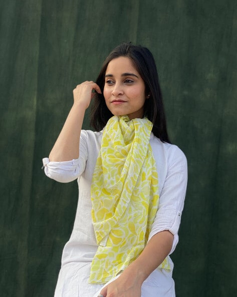 Women Printed Cotton Scarf Price in India