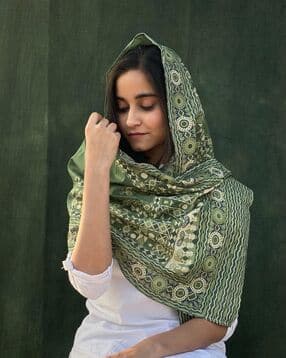 buta buti Women Geometric Print Cotton Scarf-picture-44
